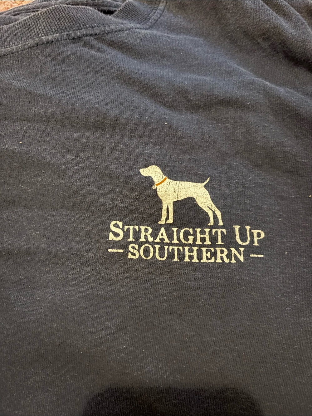 Dog Graphic Tee in navy